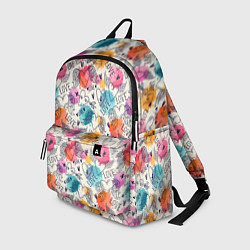Рюкзак LOVE красочные кляксы, цвет: 3D-принт