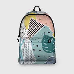 Рюкзак Абстрактный узор с пальмовыми листами и геометрией, цвет: 3D-принт — фото 2