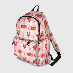Рюкзак Подарки и сердечки, цвет: 3D-принт