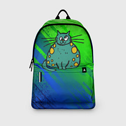Рюкзак Прикольный зеленый кот, цвет: 3D-принт — фото 2
