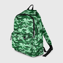 Рюкзак Зеленый монохромный камуфляж, цвет: 3D-принт
