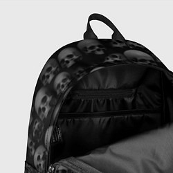 Рюкзак Черепа на черном фоне паттерн, цвет: 3D-принт — фото 2