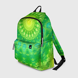 Рюкзак Желто-зеленая мандала, цвет: 3D-принт