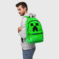 Рюкзак Minecraft зеленый фон, цвет: 3D-принт — фото 2