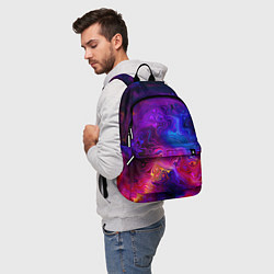Рюкзак Цветные неоновые разводы на воде Авангард Colored, цвет: 3D-принт — фото 2