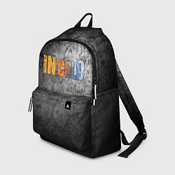 Рюкзак IN COLD горизонтальный логотип на темно-сером фоне, цвет: 3D-принт