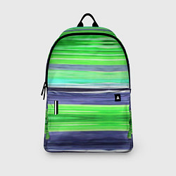 Рюкзак Сине-зеленые абстрактные полосы, цвет: 3D-принт — фото 2