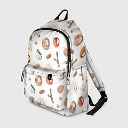 Рюкзак Узор Кружка, Печенье, Пончик, цвет: 3D-принт