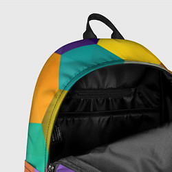 Рюкзак Цветные соты, цвет: 3D-принт — фото 2