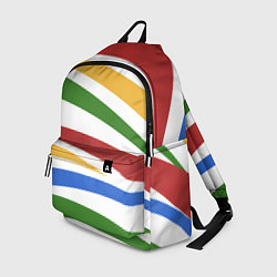 Рюкзак Разноцветная зебра без чёрных полос, цвет: 3D-принт