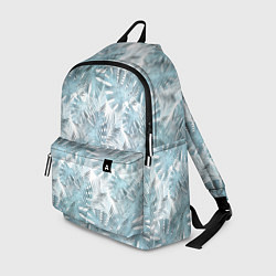 Рюкзак Голубые листья пальмы на белом, цвет: 3D-принт