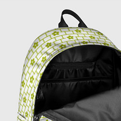 Рюкзак Зеленые кирпичики и цветы, цвет: 3D-принт — фото 2