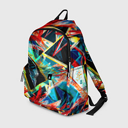 Рюкзак Яркий абстрактный узор с неоновыми штрихами, цвет: 3D-принт