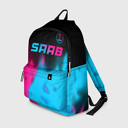 Рюкзак Saab - neon gradient: символ сверху, цвет: 3D-принт