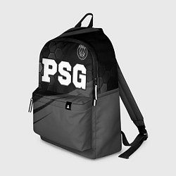 Рюкзак PSG sport на темном фоне: символ сверху, цвет: 3D-принт