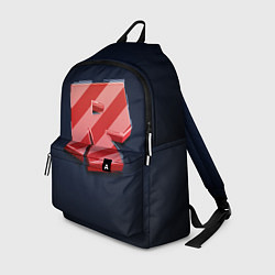 Рюкзак Roblox red - Роблокс полосатый логотип, цвет: 3D-принт