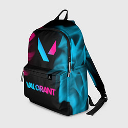 Рюкзак Valorant - neon gradient: символ сверху надпись сн, цвет: 3D-принт