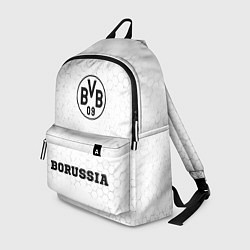 Рюкзак Borussia sport на темном фоне: символ, надпись, цвет: 3D-принт