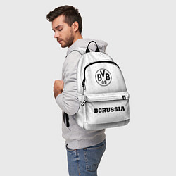 Рюкзак Borussia sport на темном фоне: символ, надпись, цвет: 3D-принт — фото 2