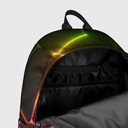 Рюкзак Неоновые радужные плиты, цвет: 3D-принт — фото 2