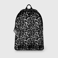 Рюкзак Черно-белый цветочный узор, цвет: 3D-принт — фото 2
