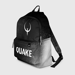Рюкзак Quake glitch на темном фоне: символ, надпись, цвет: 3D-принт