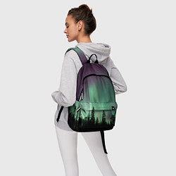 Рюкзак Сияние над лесом, цвет: 3D-принт — фото 2
