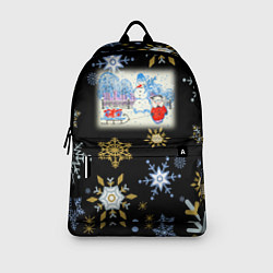 Рюкзак Новый год мальчик с санками, цвет: 3D-принт — фото 2