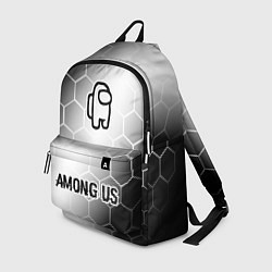 Рюкзак Among Us glitch на светлом фоне: символ, надпись, цвет: 3D-принт