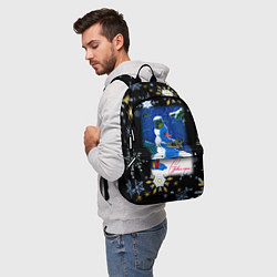 Рюкзак Новый год снеговик и птицы, цвет: 3D-принт — фото 2