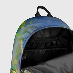 Рюкзак Абстрактные мазки красок и силуэт - Синий, цвет: 3D-принт — фото 2