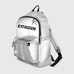 Рюкзак Citroen speed на светлом фоне со следами шин: симв, цвет: 3D-принт