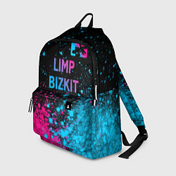 Рюкзак Limp Bizkit - neon gradient: символ сверху, цвет: 3D-принт