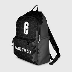 Рюкзак Rainbow Six glitch на темном фоне: символ, надпись, цвет: 3D-принт