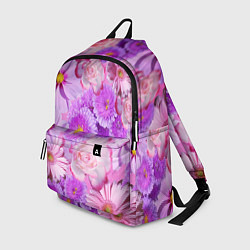 Рюкзак Фиолетовые и розовые цветы, цвет: 3D-принт