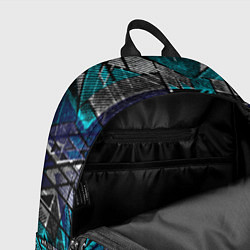 Рюкзак Сине - черная гранжевая абстракция, цвет: 3D-принт — фото 2