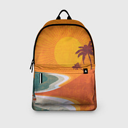 Рюкзак Закат на побережье минимализм, цвет: 3D-принт — фото 2