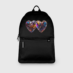 Рюкзак Два разноцветных сердечка, цвет: 3D-принт — фото 2