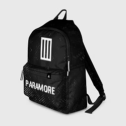 Рюкзак Paramore glitch на темном фоне: символ, надпись, цвет: 3D-принт