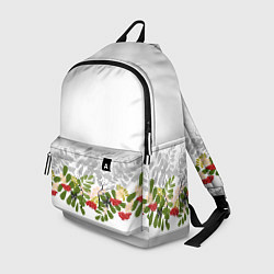 Рюкзак Веточки красной рябины с бабочками, цвет: 3D-принт
