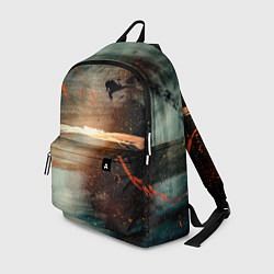 Рюкзак Светло-синий абстрактный фон и брызки красок, цвет: 3D-принт