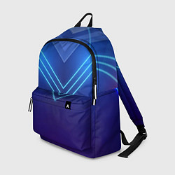 Рюкзак Глубокий синий с неоновыми полосами, цвет: 3D-принт