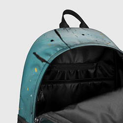 Рюкзак Абстрактные пластины в синем тумане и краски, цвет: 3D-принт — фото 2