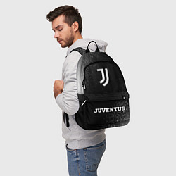 Рюкзак Juventus sport на темном фоне: символ, надпись, цвет: 3D-принт — фото 2