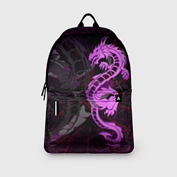 Рюкзак Неоновый дракон purple dragon, цвет: 3D-принт — фото 2