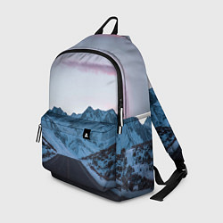 Рюкзак Белые зимние горы с дорогой, цвет: 3D-принт