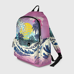 Рюкзак Штормовые океанские волны и пальмы, цвет: 3D-принт