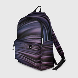 Рюкзак Волнообразные фиолетовые паттерны, цвет: 3D-принт