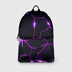 Рюкзак Фиолетовые неоновые трещины, цвет: 3D-принт — фото 2
