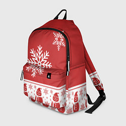 Рюкзак Снеговики в снежинках, цвет: 3D-принт